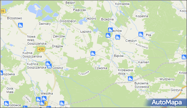 mapa Domasławice gmina Twardogóra, Domasławice gmina Twardogóra na mapie Targeo