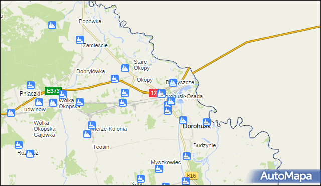 mapa Dorohusk-Osada, Dorohusk-Osada na mapie Targeo
