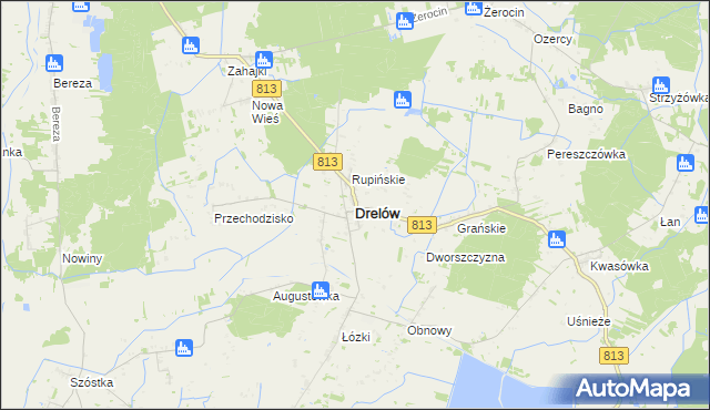 mapa Drelów, Drelów na mapie Targeo
