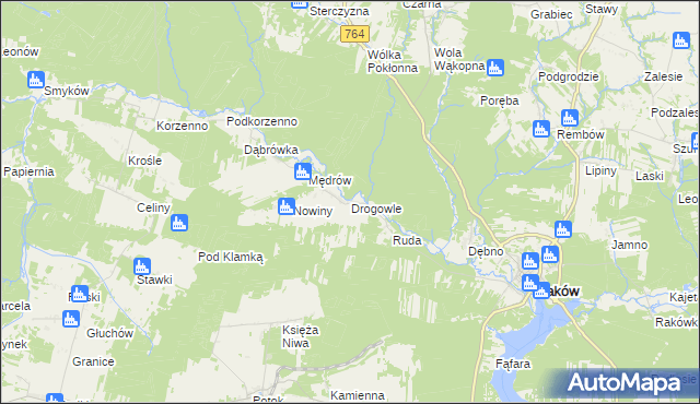 mapa Drogowle, Drogowle na mapie Targeo