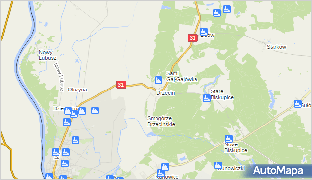 mapa Drzecin, Drzecin na mapie Targeo