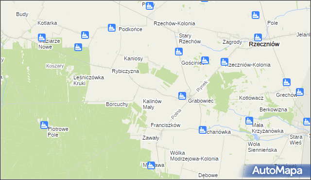 mapa Dubrawa, Dubrawa na mapie Targeo