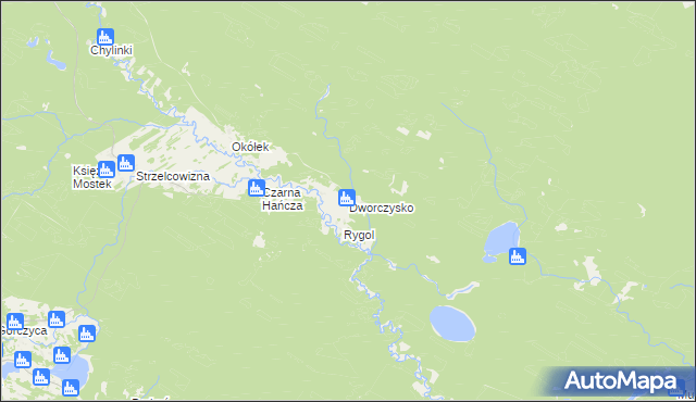 mapa Dworczysko gmina Giby, Dworczysko gmina Giby na mapie Targeo