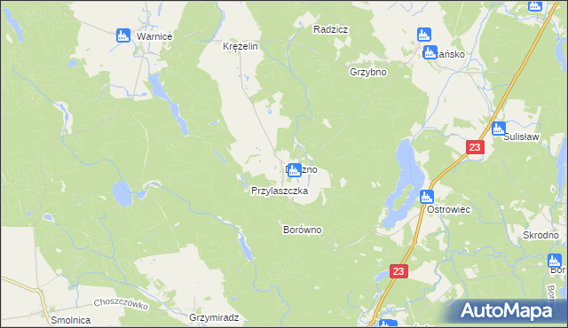 mapa Dyszno, Dyszno na mapie Targeo