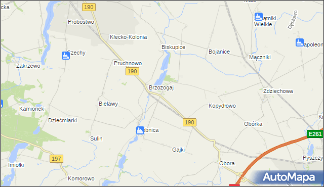 mapa Działyń gmina Kłecko, Działyń gmina Kłecko na mapie Targeo