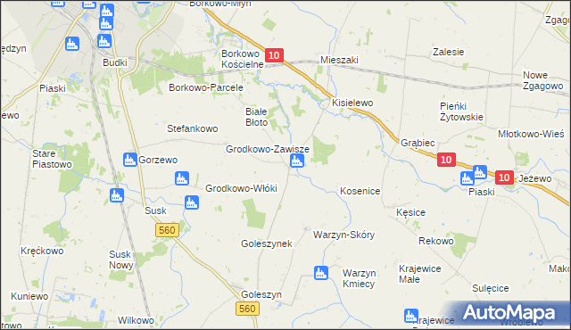 mapa Dziembakowo, Dziembakowo na mapie Targeo
