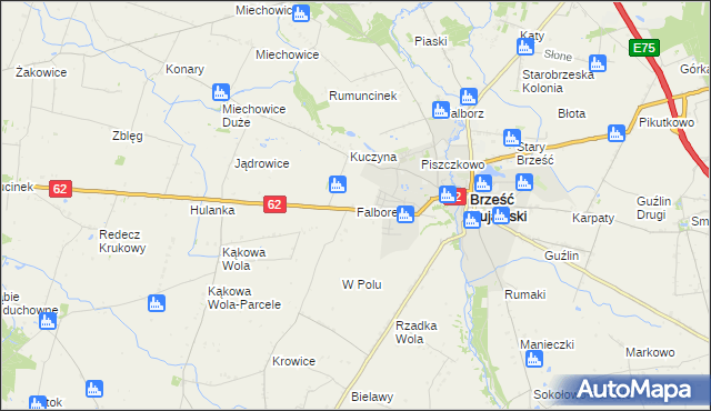 mapa Falborek, Falborek na mapie Targeo