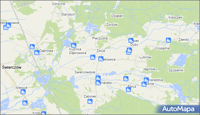 mapa Fałkowice gmina Pokój, Fałkowice gmina Pokój na mapie Targeo