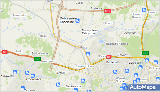 mapa Fasty, Fasty na mapie Targeo