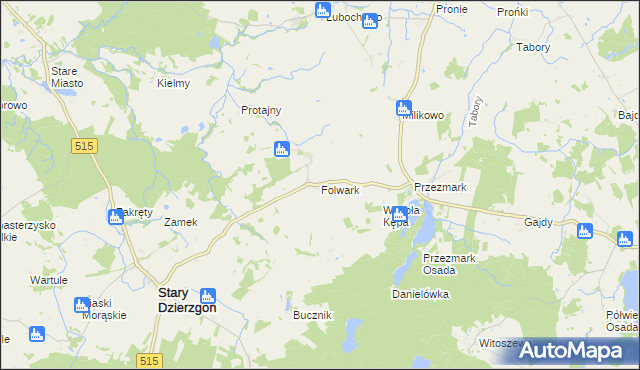 mapa Folwark gmina Stary Dzierzgoń, Folwark gmina Stary Dzierzgoń na mapie Targeo