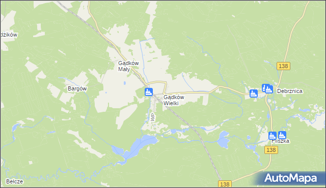 mapa Gądków Wielki, Gądków Wielki na mapie Targeo