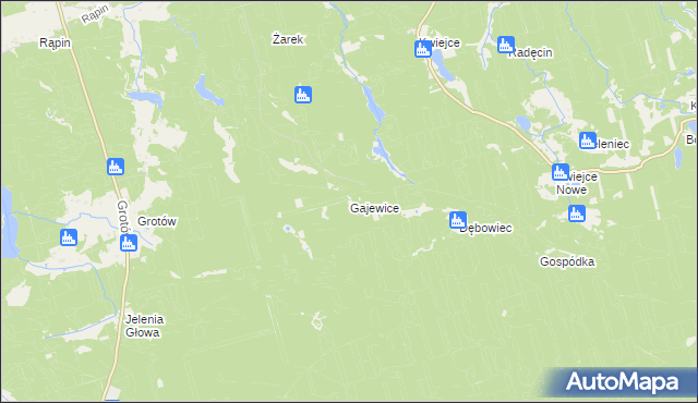 mapa Gajewice, Gajewice na mapie Targeo