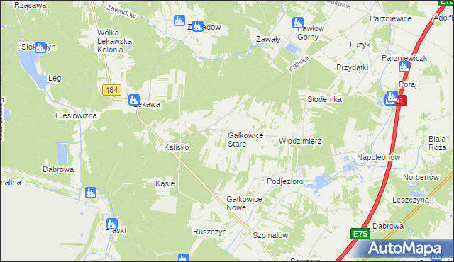 mapa Gałkowice Stare, Gałkowice Stare na mapie Targeo