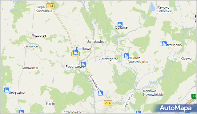 mapa Garczegorze, Garczegorze na mapie Targeo