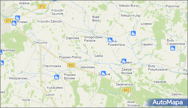 mapa Gatka gmina Winnica, Gatka gmina Winnica na mapie Targeo