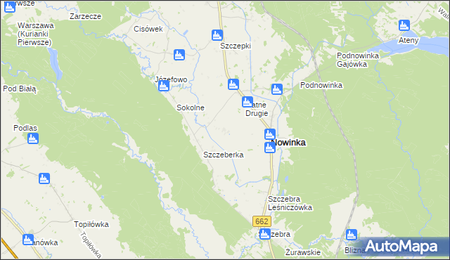 mapa Gatne Pierwsze, Gatne Pierwsze na mapie Targeo