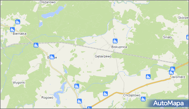 mapa Gębarzewo gmina Człuchów, Gębarzewo gmina Człuchów na mapie Targeo