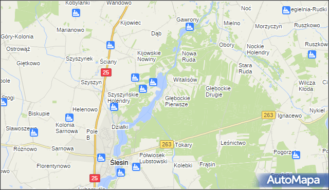mapa Głębockie Pierwsze, Głębockie Pierwsze na mapie Targeo