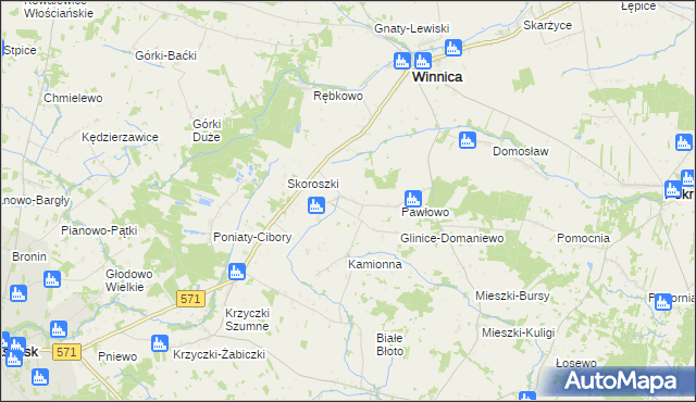 mapa Glinice Wielkie, Glinice Wielkie na mapie Targeo