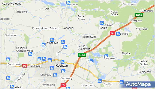 mapa Glinka Duchowna, Glinka Duchowna na mapie Targeo
