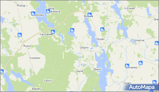 mapa Głogno, Głogno na mapie Targeo