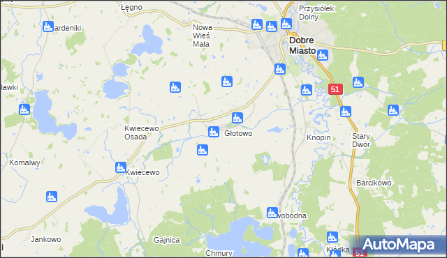 mapa Głotowo, Głotowo na mapie Targeo