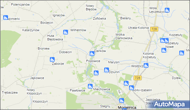 mapa Główczyn-Towarzystwo, Główczyn-Towarzystwo na mapie Targeo