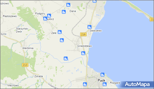mapa Gnieżdżewo, Gnieżdżewo na mapie Targeo