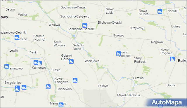 mapa Gocłowo, Gocłowo na mapie Targeo