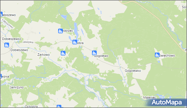 mapa Gogolewo gmina Dębnica Kaszubska, Gogolewo gmina Dębnica Kaszubska na mapie Targeo