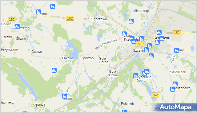 mapa Gola Górna, Gola Górna na mapie Targeo