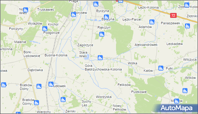 mapa Góra Bałdrzychowska, Góra Bałdrzychowska na mapie Targeo