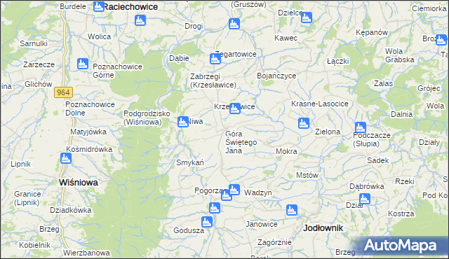 mapa Góra Świętego Jana, Góra Świętego Jana na mapie Targeo