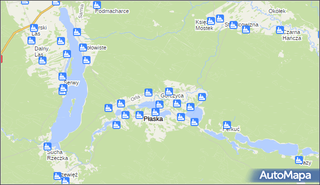 mapa Gorczyca, Gorczyca na mapie Targeo