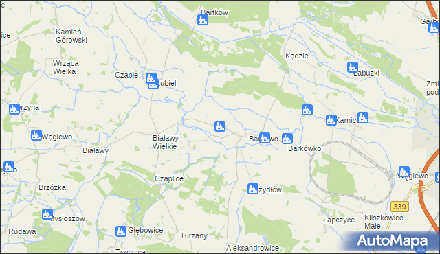 mapa Góreczki gmina Żmigród, Góreczki gmina Żmigród na mapie Targeo