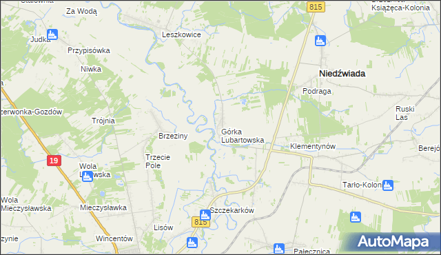 mapa Górka Lubartowska, Górka Lubartowska na mapie Targeo