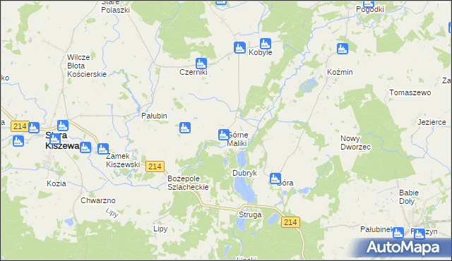 mapa Górne Maliki, Górne Maliki na mapie Targeo