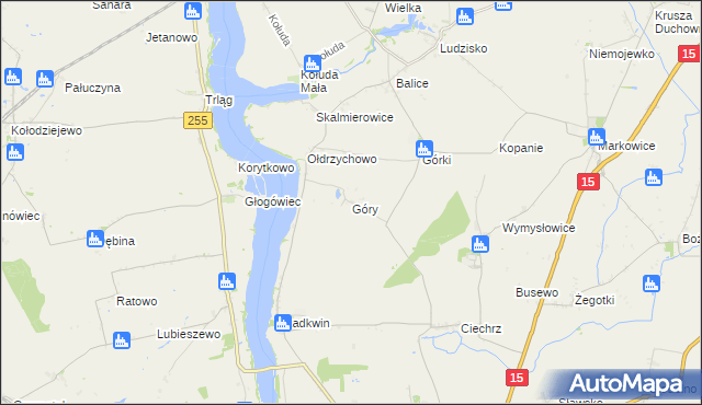 mapa Góry gmina Janikowo, Góry gmina Janikowo na mapie Targeo