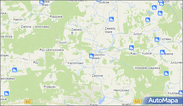 mapa Gościmin Wielki, Gościmin Wielki na mapie Targeo