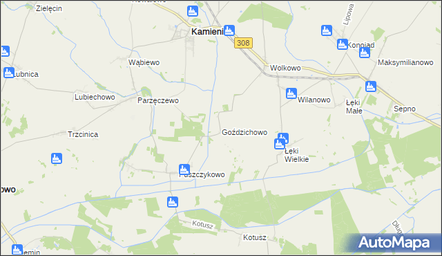 mapa Goździchowo, Goździchowo na mapie Targeo