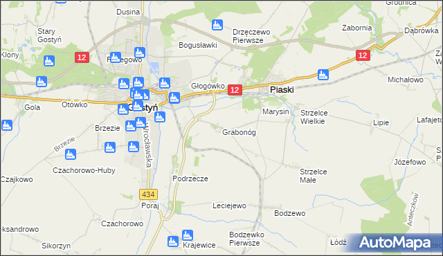 mapa Grabonóg, Grabonóg na mapie Targeo
