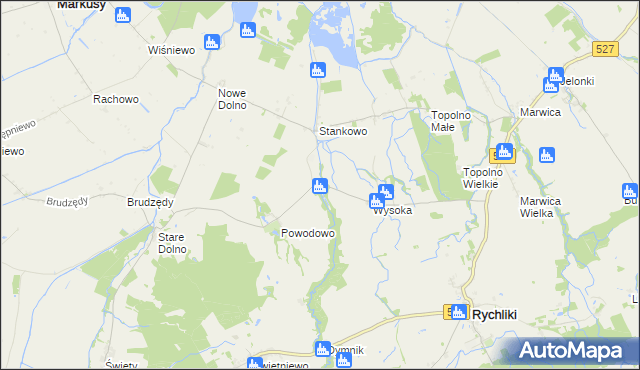 mapa Grądowy Młyn, Grądowy Młyn na mapie Targeo