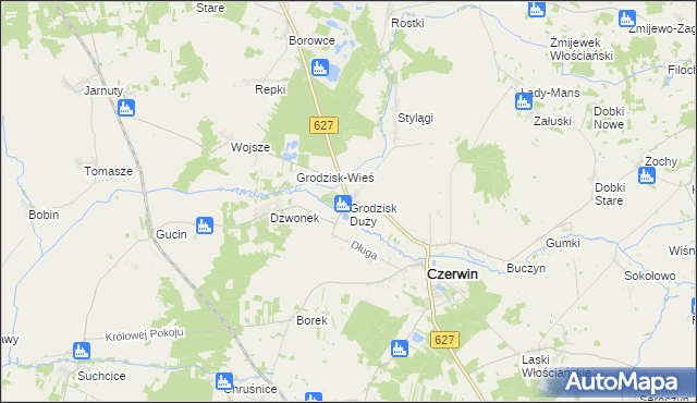 mapa Grodzisk Duży, Grodzisk Duży na mapie Targeo