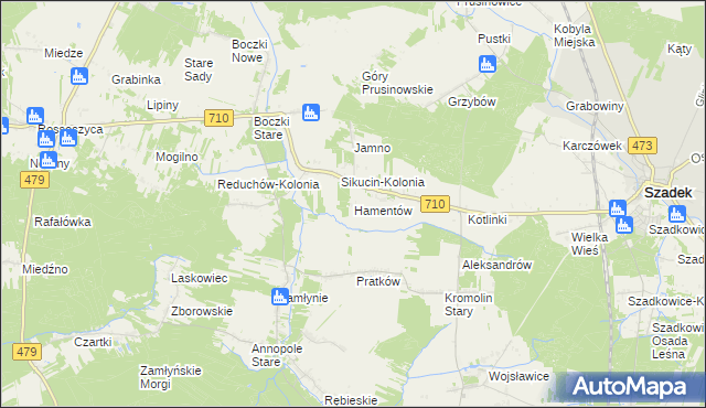 mapa Hamentów, Hamentów na mapie Targeo