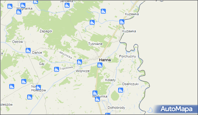 mapa Hanna, Hanna na mapie Targeo