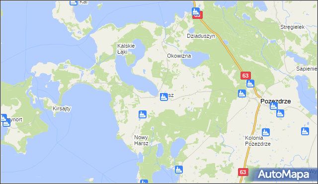 mapa Harsz, Harsz na mapie Targeo