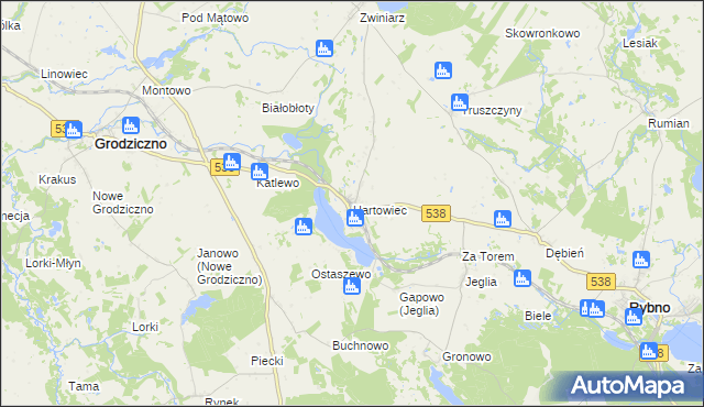 mapa Hartowiec, Hartowiec na mapie Targeo