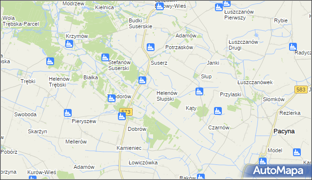 mapa Helenów Słupski, Helenów Słupski na mapie Targeo