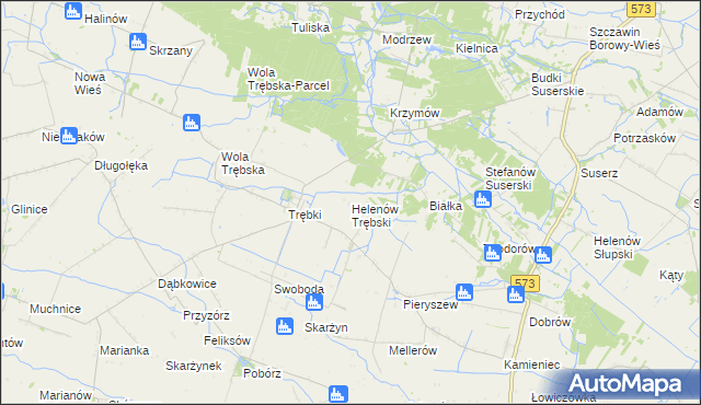 mapa Helenów Trębski, Helenów Trębski na mapie Targeo