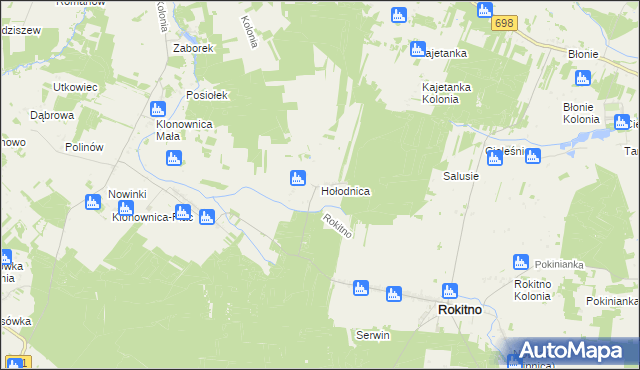 mapa Hołodnica, Hołodnica na mapie Targeo